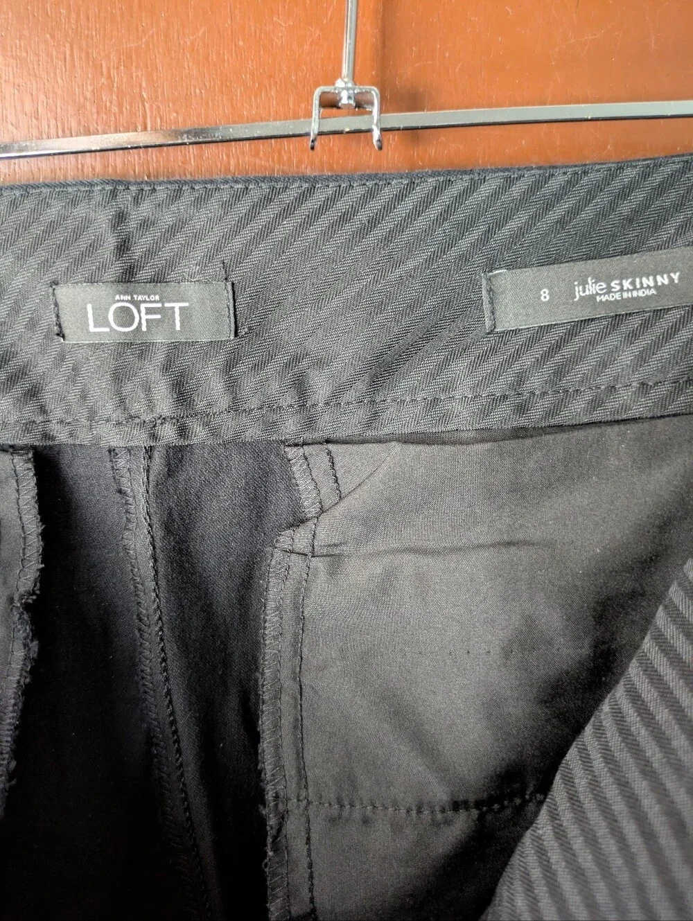 Ann Taylor Loft Classic Black Straight-Leg Dress Pants Size 8
